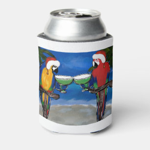 Parrot Santa Can Cooler