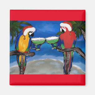 Parrot Santa Magnet