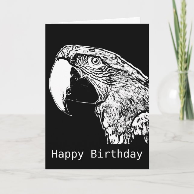 Parrot Squawk Happy Birthday Card (Front)