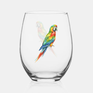 Parrot Stemless Wine Glass