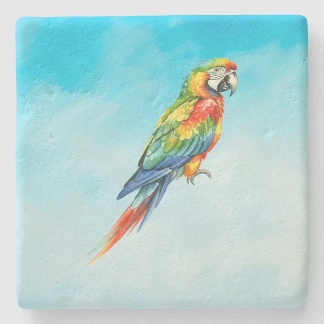 Parrot Stone Coaster (Front)