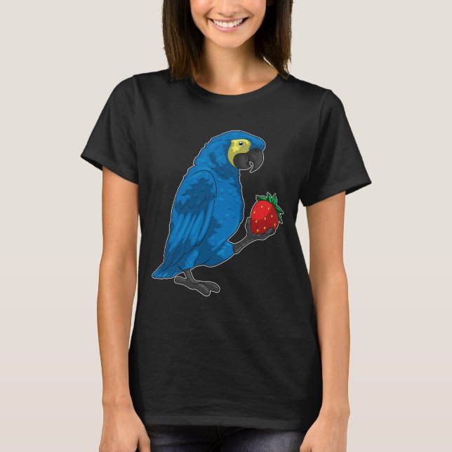 Parrot Strawberry Fruit T-Shirt (Front)