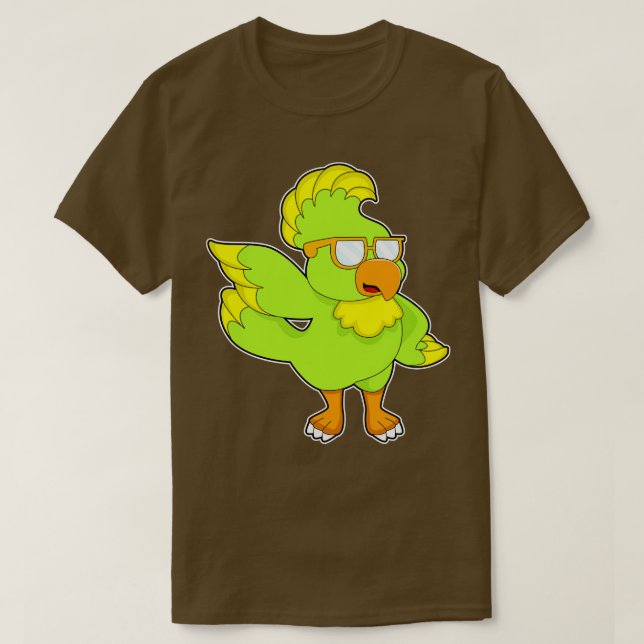 Parrot Sunglasses T-Shirt (Design Front)