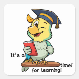 Parrot Time for Learning - Back to School Sticker