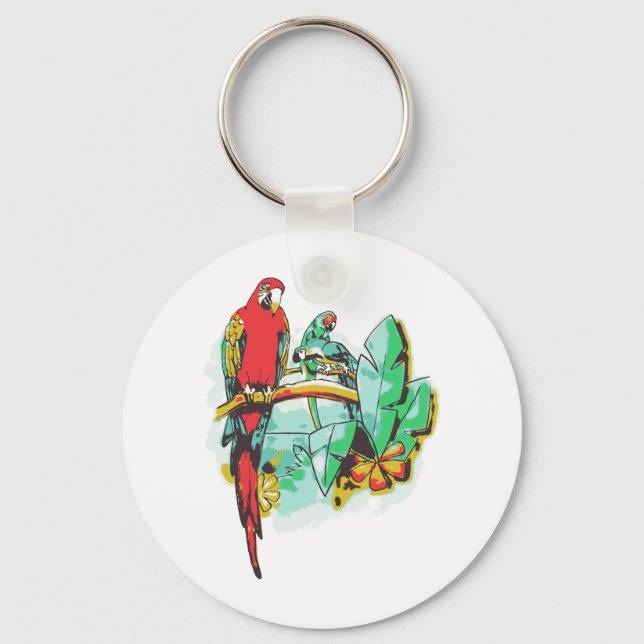 Parrot Trio Key Ring (Front)