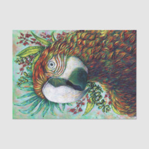 Parrot Tropical Floral Bird Funny Tissue Paper