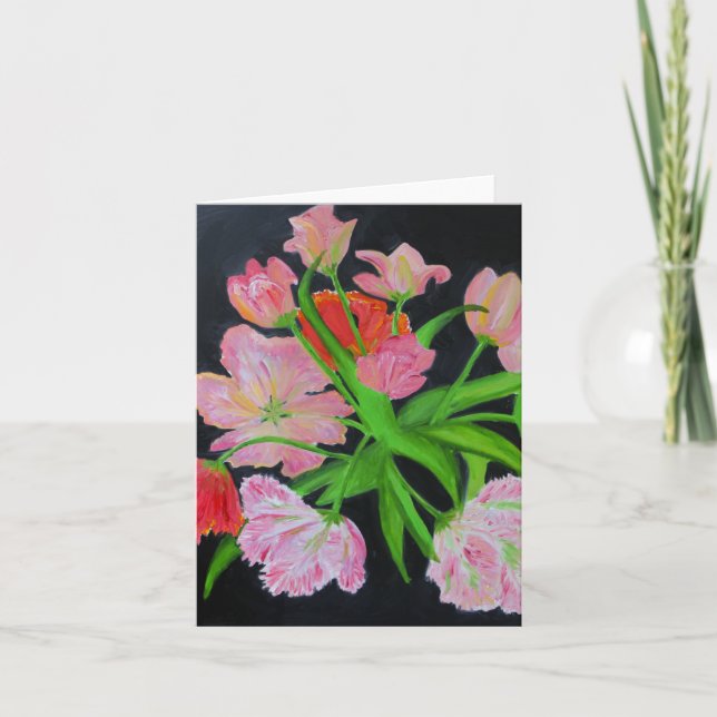 Parrot Tulips Note Card (Front)