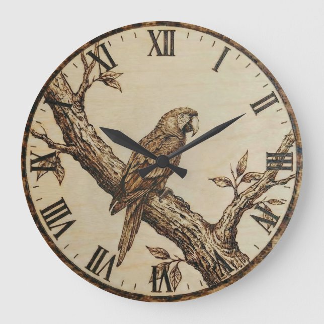 Parrot Wall Clock  (Front)