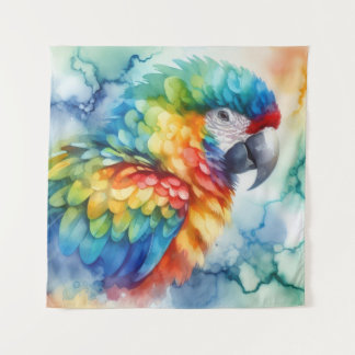 Parrot Watercolor Tapestry