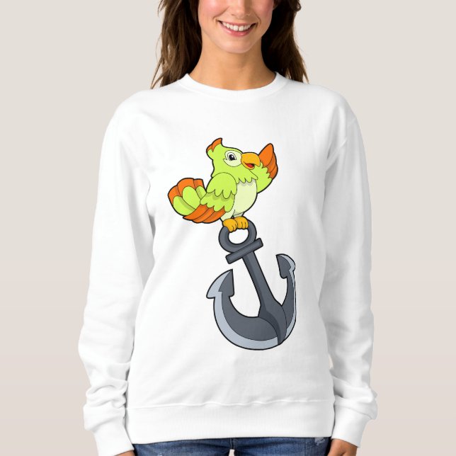 Parrot with Anchor Sweatshirt (Front)