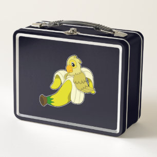 Parrot with Banana Metal Lunch Box