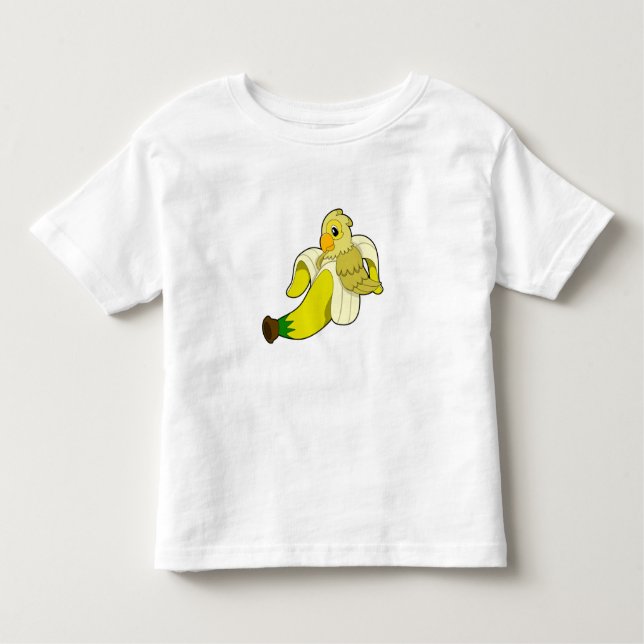 Parrot with Banana Toddler T-Shirt (Front)