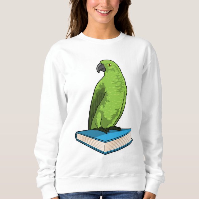 Parrot with Book Sweatshirt (Front)