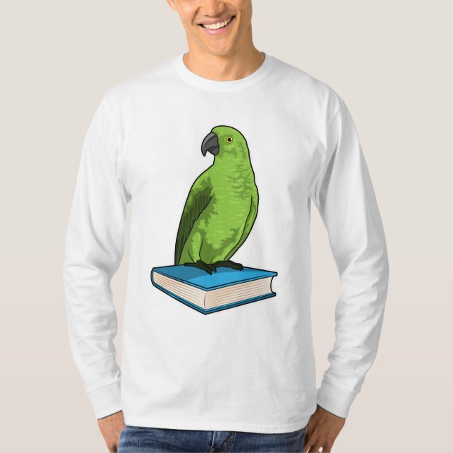 Parrot with Book T-Shirt (Front)