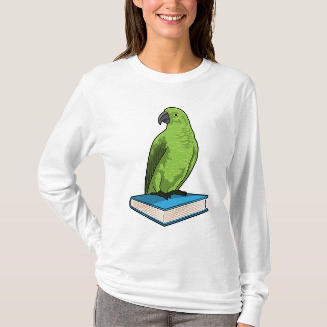 Parrot with Book T-Shirt (Front)
