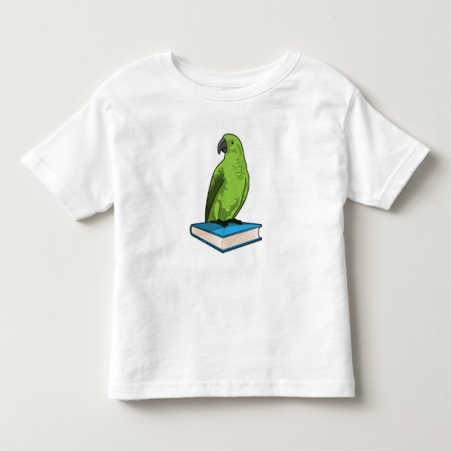 Parrot with Book Toddler T-Shirt (Front)