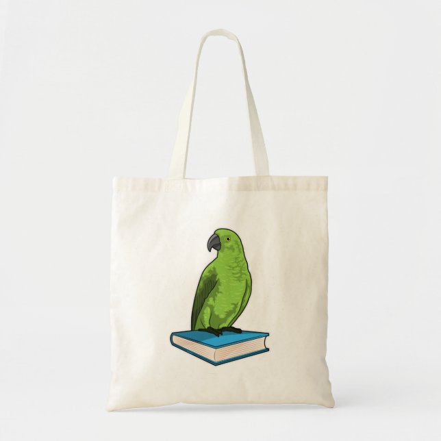 Parrot with Book Tote Bag (Front)