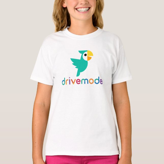 Parrot with Colourful Drivemode T-Shirt (Front)