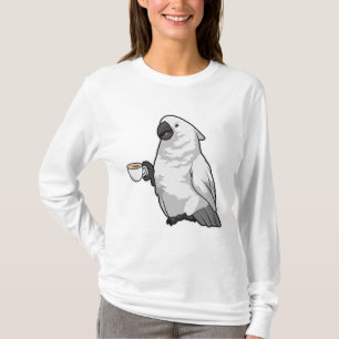 Parrot with Cup of Coffee T-Shirt