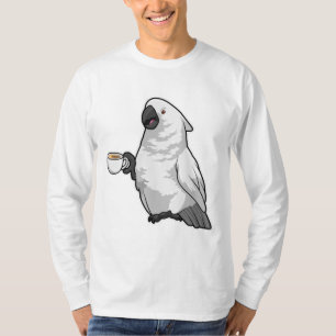Parrot with Cup of Coffee T-Shirt