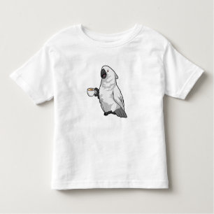 Parrot with Cup of Coffee Toddler T-Shirt