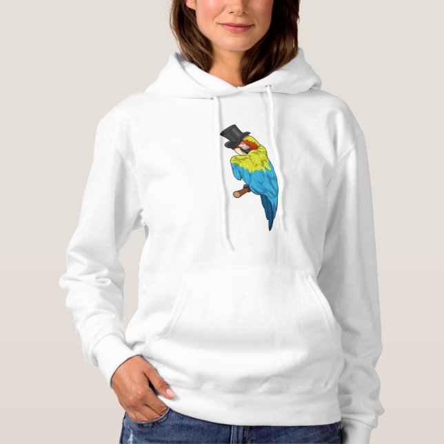 Parrot with Cylinder Hoodie (Front)