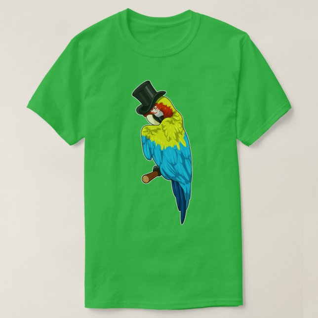 Parrot with Cylinder T-Shirt (Design Front)