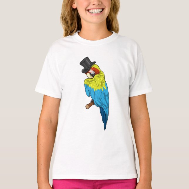 Parrot with Cylinder T-Shirt (Front)