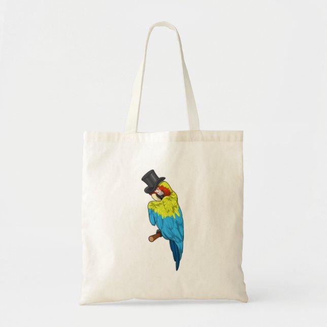 Parrot with Cylinder Tote Bag (Front)
