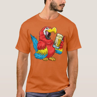 Parrot with glass of beer T-Shirt