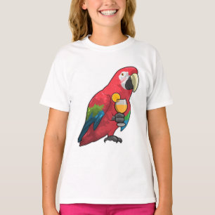 Parrot with Glass of Orange juice T-Shirt