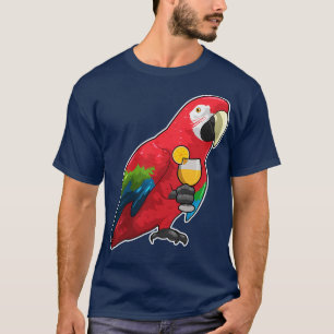 Parrot with Glass of Orange juice T-Shirt
