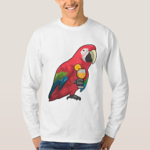 Parrot with Glass of Orange juice T-Shirt