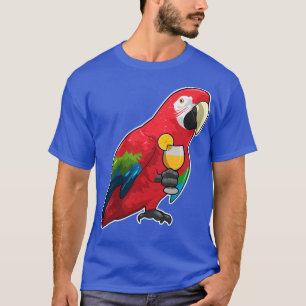Parrot with Glass of Orange juice T-Shirt