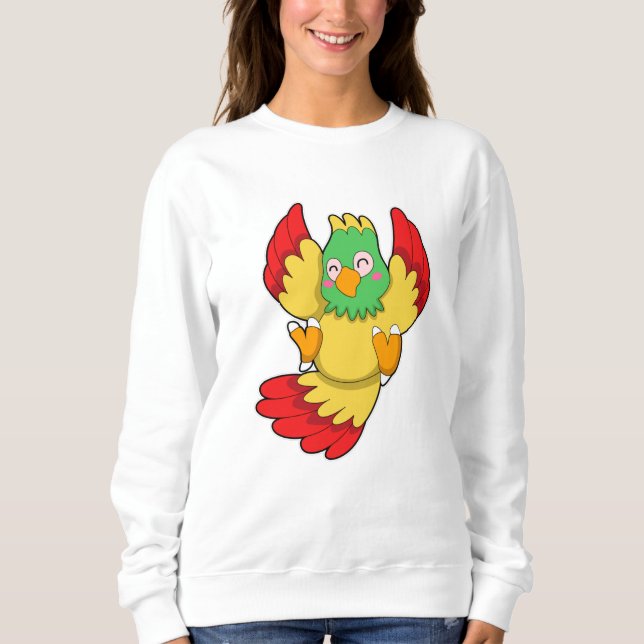 Parrot with green Head Sweatshirt (Front)