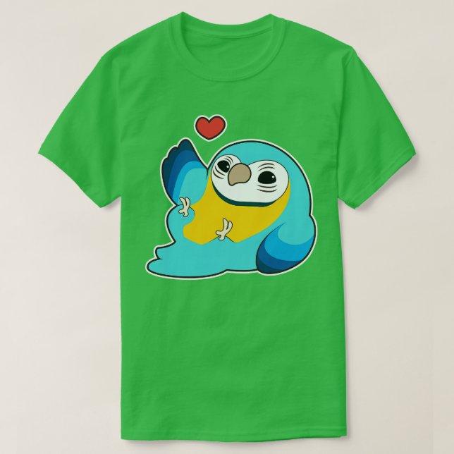 Parrot with Heart 2 T-Shirt (Design Front)