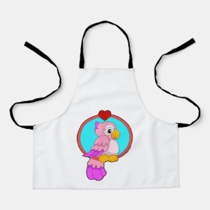 Parrot with Heart Apron