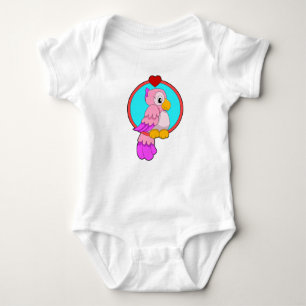 Parrot with Heart Baby Bodysuit