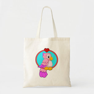 Parrot with Heart Tote Bag