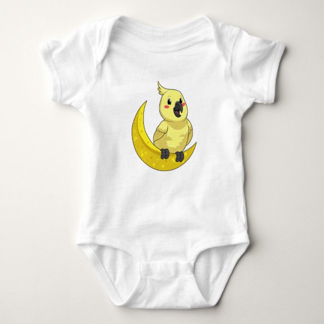Parrot with Moon Baby Bodysuit (Front)