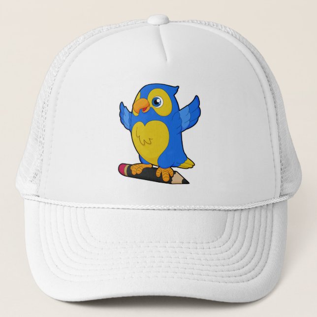 Parrot with Pencil Trucker Hat (Front)