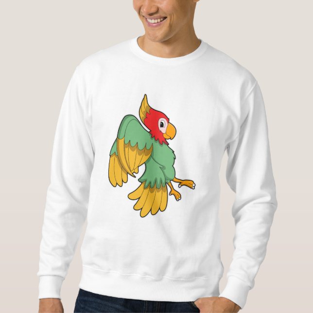 Parrot with red Head Sweatshirt (Front)