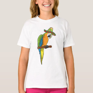 Parrot with Straw hat T-Shirt
