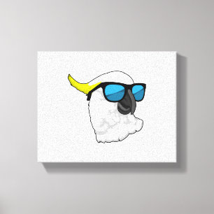 Parrot with Sunglasses Canvas Print