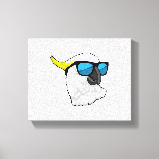 Parrot with Sunglasses Canvas Print (Front)
