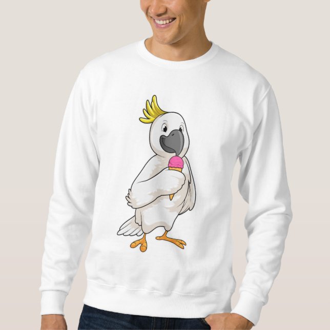 Parrot with Waffle ice cream Sweatshirt (Front)