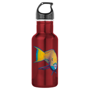 Parrotfish - Abstract Design - Cut out of photo    532 Ml Water Bottle