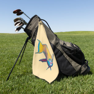 Parrotfish - Abstract Design - Cut out of photo    Golf Towel