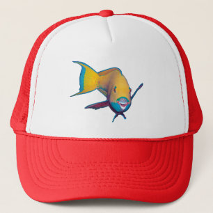 Parrotfish - Abstract Design - Cut out of photo    Trucker Hat