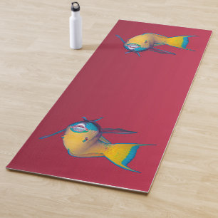 Parrotfish - Abstract Design - Cut out of photo Yoga Mat